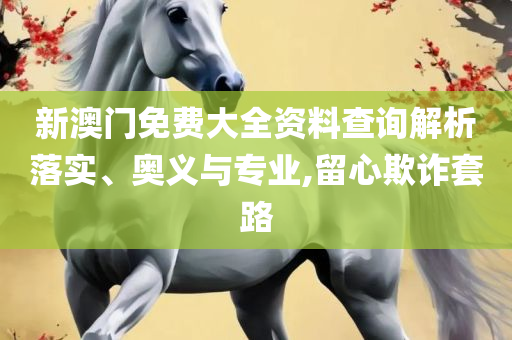 2025年澳门旅游资讯新-解析落实、奥义与专业,规避欺骗广告危害