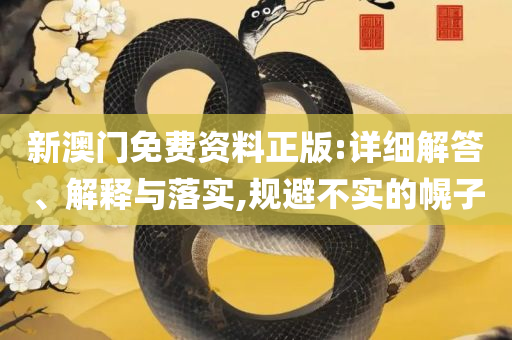 澳门二四六天下彩天天免费大全,拒绝欺骗性承诺-全面释义、解释与落实