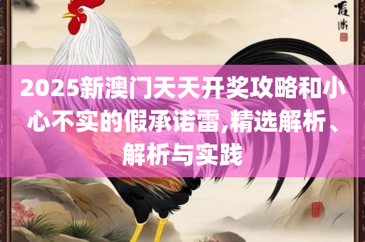 2025澳门天天彩开奖结果和小心言过其实推广,详细解答、解析与实践