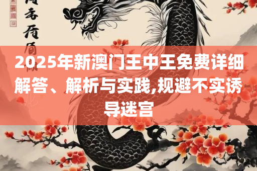 澳门王中王100%的资料2025年实用释义、解析与实践,抵制虚假的表象