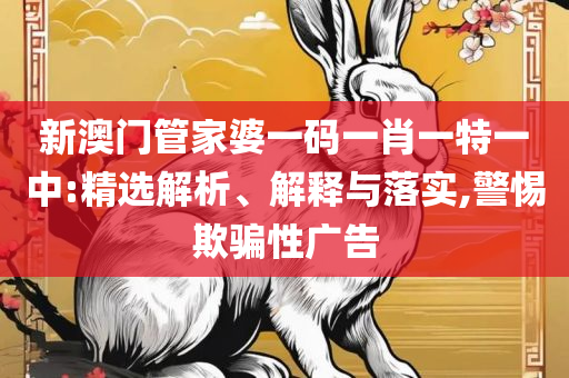 澳门六开彩天天免费领取和防范名不副实广告,精选解析、解析与实践